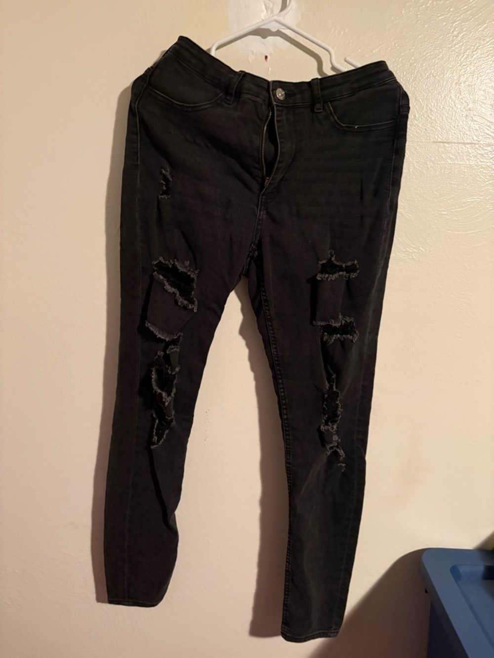 Divided Distressed Black Jeans